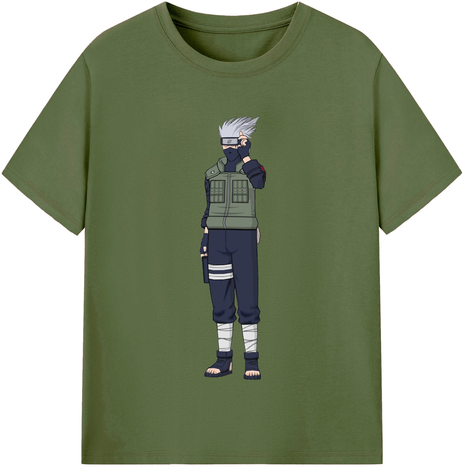 （画像用） NARUTO -ナルト- はたけ カカシ Hatake Kakashi 綿100％半袖Tシャツ（フロントプリント）